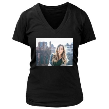 Blake Lively Women's Deep V-Neck TShirt