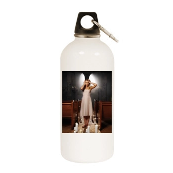 Elisabeth Harnois White Water Bottle With Carabiner