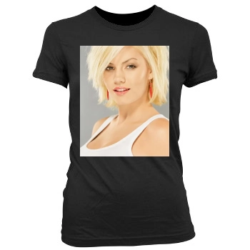 Elisha Cuthbert Women's Junior Cut Crewneck T-Shirt