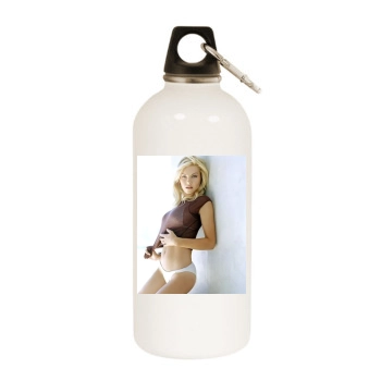 Elisha Cuthbert White Water Bottle With Carabiner