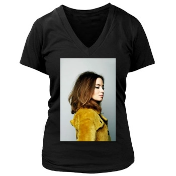 Emily Blunt Women's Deep V-Neck TShirt