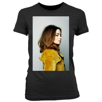 Emily Blunt Women's Junior Cut Crewneck T-Shirt