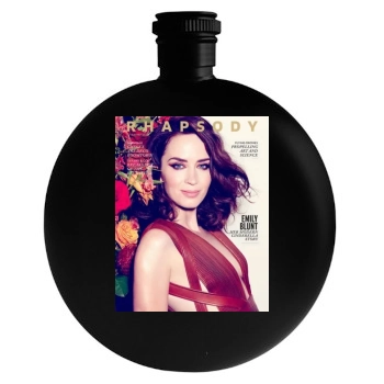 Emily Blunt Round Flask