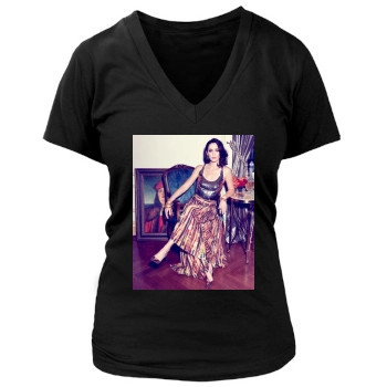 Emily Blunt Women's Deep V-Neck TShirt