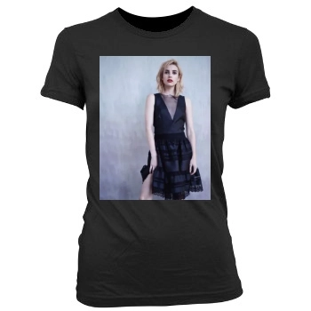 Emma Roberts Women's Junior Cut Crewneck T-Shirt