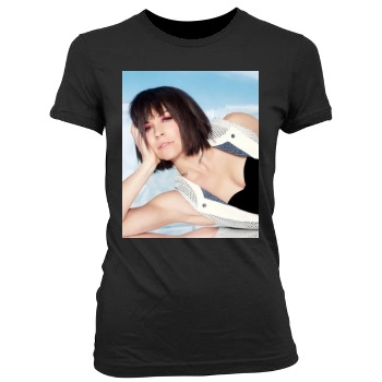 Evangeline Lilly Women's Junior Cut Crewneck T-Shirt