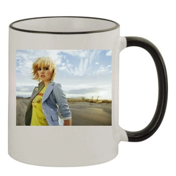 Elisha Cuthbert 11oz Colored Rim & Handle Mug