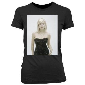 Elisha Cuthbert Women's Junior Cut Crewneck T-Shirt