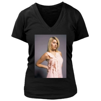 Elisha Cuthbert Women's Deep V-Neck TShirt