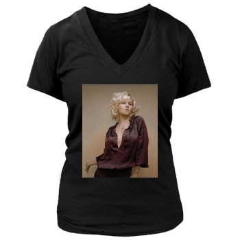 Elisha Cuthbert Women's Deep V-Neck TShirt