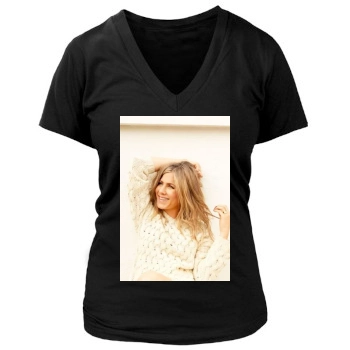 Jennifer Aniston Women's Deep V-Neck TShirt