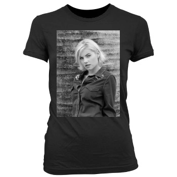 Elisha Cuthbert Women's Junior Cut Crewneck T-Shirt