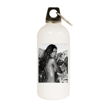 Jillian Beyor White Water Bottle With Carabiner