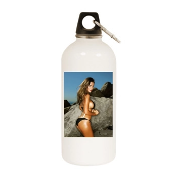 Jillian Beyor White Water Bottle With Carabiner