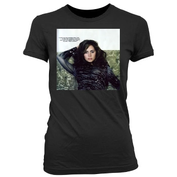 Eliza Dushku Women's Junior Cut Crewneck T-Shirt