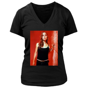 Eliza Dushku Women's Deep V-Neck TShirt