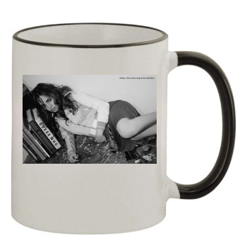 Eliza Dushku 11oz Colored Rim & Handle Mug