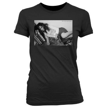 Eliza Dushku Women's Junior Cut Crewneck T-Shirt