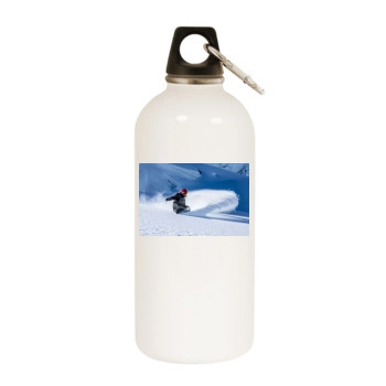 Elena Hight White Water Bottle With Carabiner