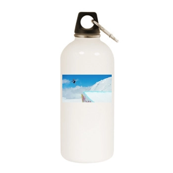 Elena Hight White Water Bottle With Carabiner