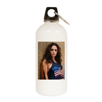 Eliza Dushku White Water Bottle With Carabiner
