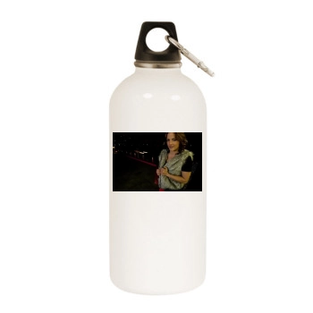 Elena Hight White Water Bottle With Carabiner