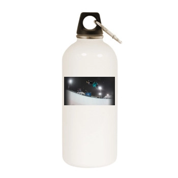 Elena Hight White Water Bottle With Carabiner