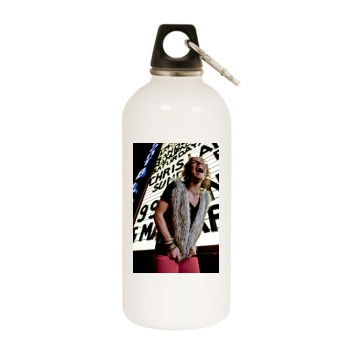 Elena Hight White Water Bottle With Carabiner