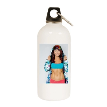 Elena Hight White Water Bottle With Carabiner