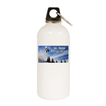 Elena Hight White Water Bottle With Carabiner