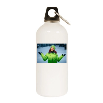 Elena Hight White Water Bottle With Carabiner