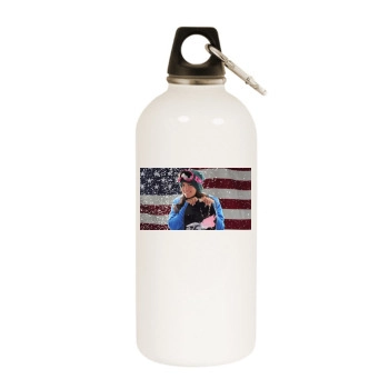 Elena Hight White Water Bottle With Carabiner