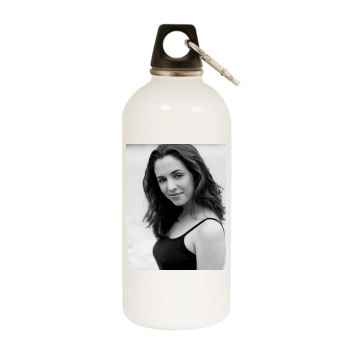 Eliza Dushku White Water Bottle With Carabiner