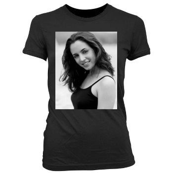 Eliza Dushku Women's Junior Cut Crewneck T-Shirt