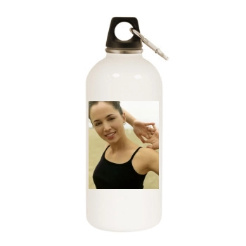 Eliza Dushku White Water Bottle With Carabiner