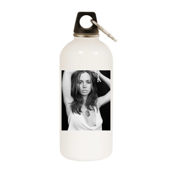 Eliza Dushku White Water Bottle With Carabiner