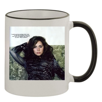 Eliza Dushku 11oz Colored Rim & Handle Mug