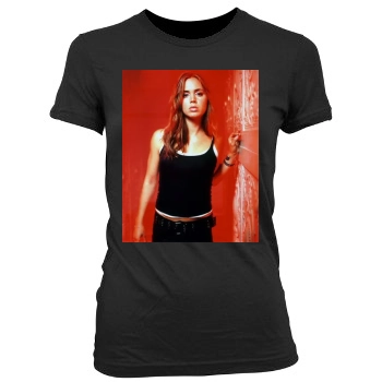 Eliza Dushku Women's Junior Cut Crewneck T-Shirt