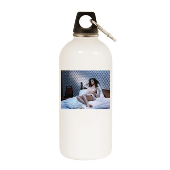 Eliza Dushku White Water Bottle With Carabiner