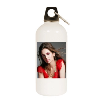 Eliza Dushku White Water Bottle With Carabiner