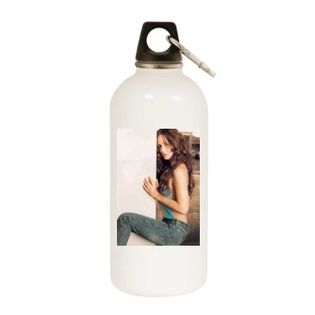 Eliza Dushku White Water Bottle With Carabiner