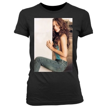 Eliza Dushku Women's Junior Cut Crewneck T-Shirt