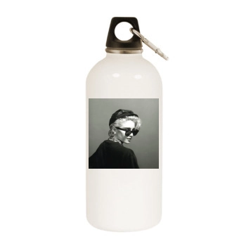 Madonna White Water Bottle With Carabiner