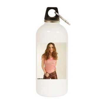 Eliza Dushku White Water Bottle With Carabiner