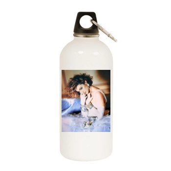 Madonna White Water Bottle With Carabiner
