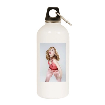 Madonna White Water Bottle With Carabiner