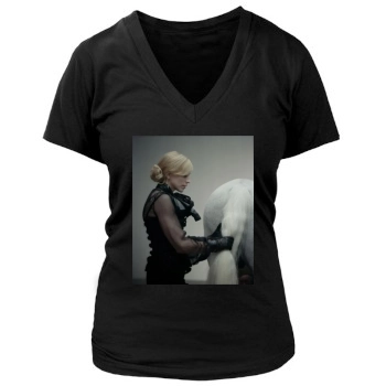 Madonna Women's Deep V-Neck TShirt