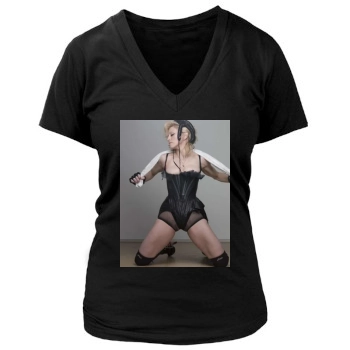 Madonna Women's Deep V-Neck TShirt