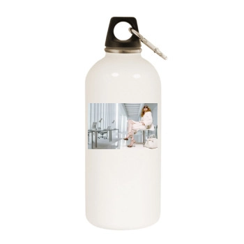 Madonna White Water Bottle With Carabiner