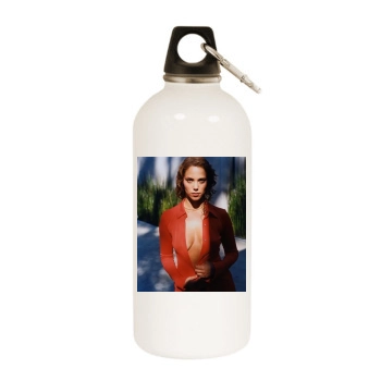 Elizabeth Berkley White Water Bottle With Carabiner